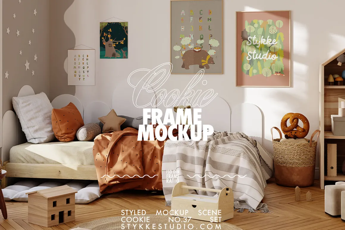 COOKIE | kids room frame mockup