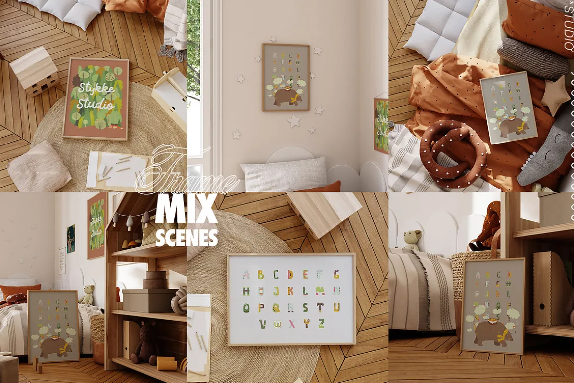 COOKIE | kids room frame mockup
