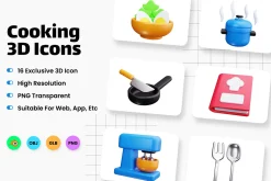 Cooking 3D Icons