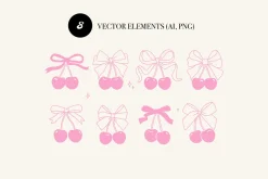 Coquette cherries and bows
