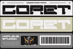 Coret - Expanded Techno Display Type