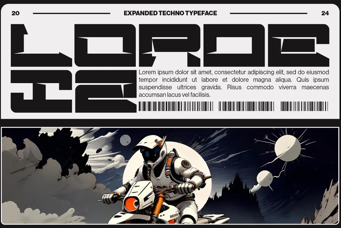 Coret - Expanded Techno Display Type