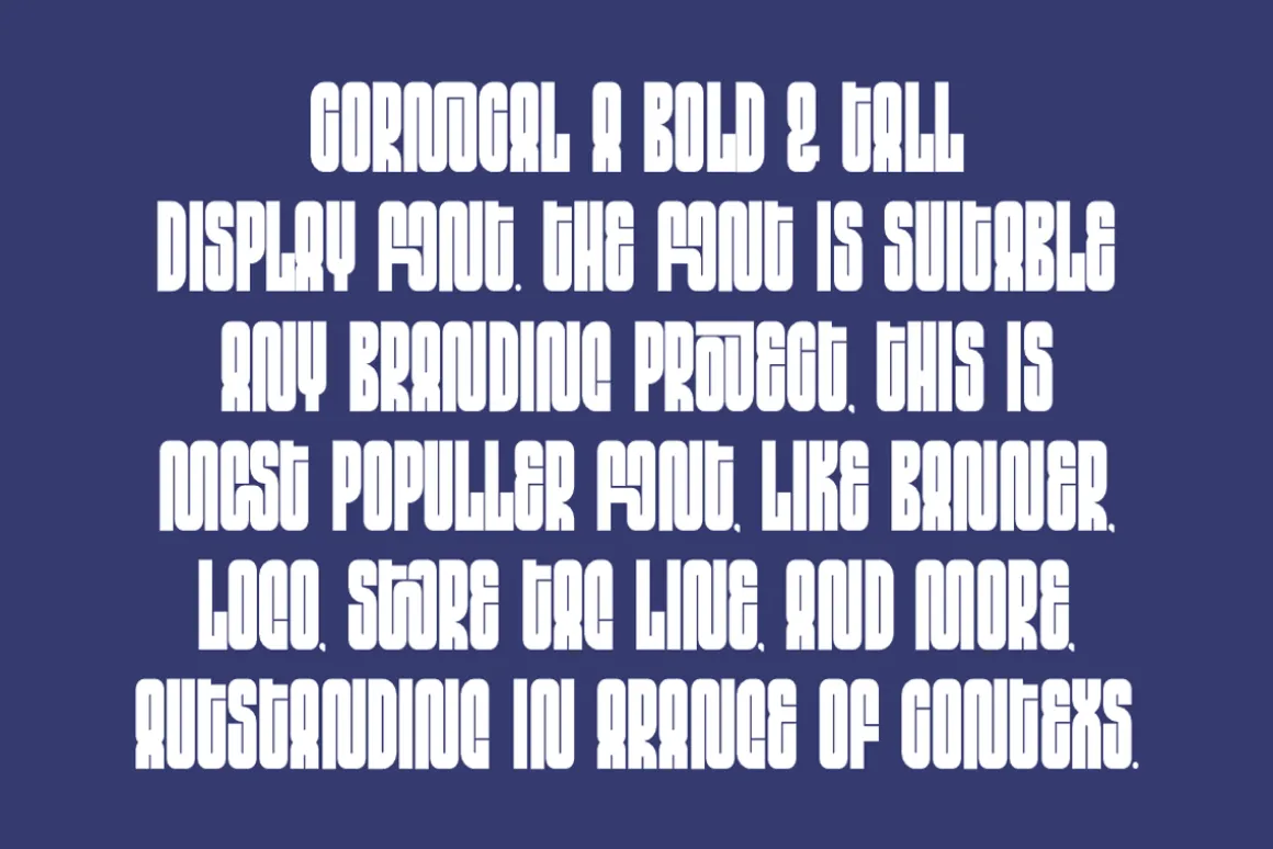 Cornocal - Condensed Tall Font