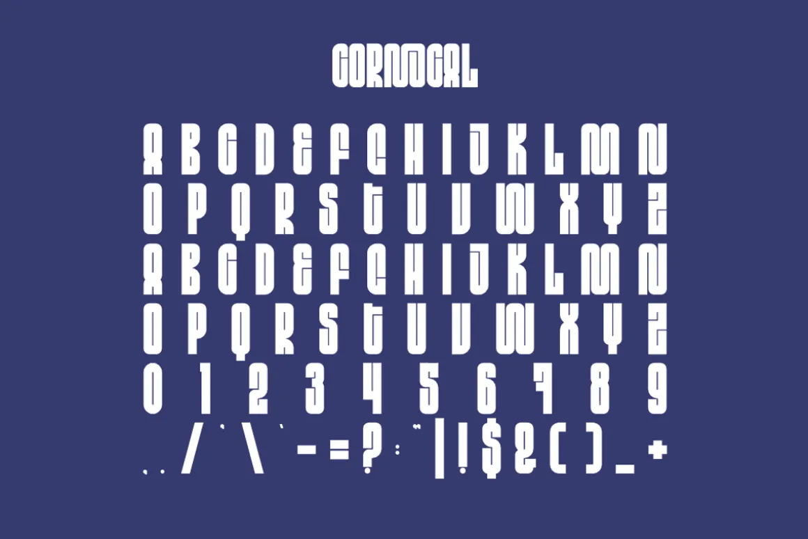 Cornocal - Condensed Tall Font