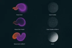Cosmic spray and grain brushes set