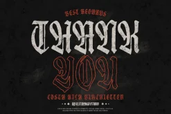 Costa Rica Old Blackletter