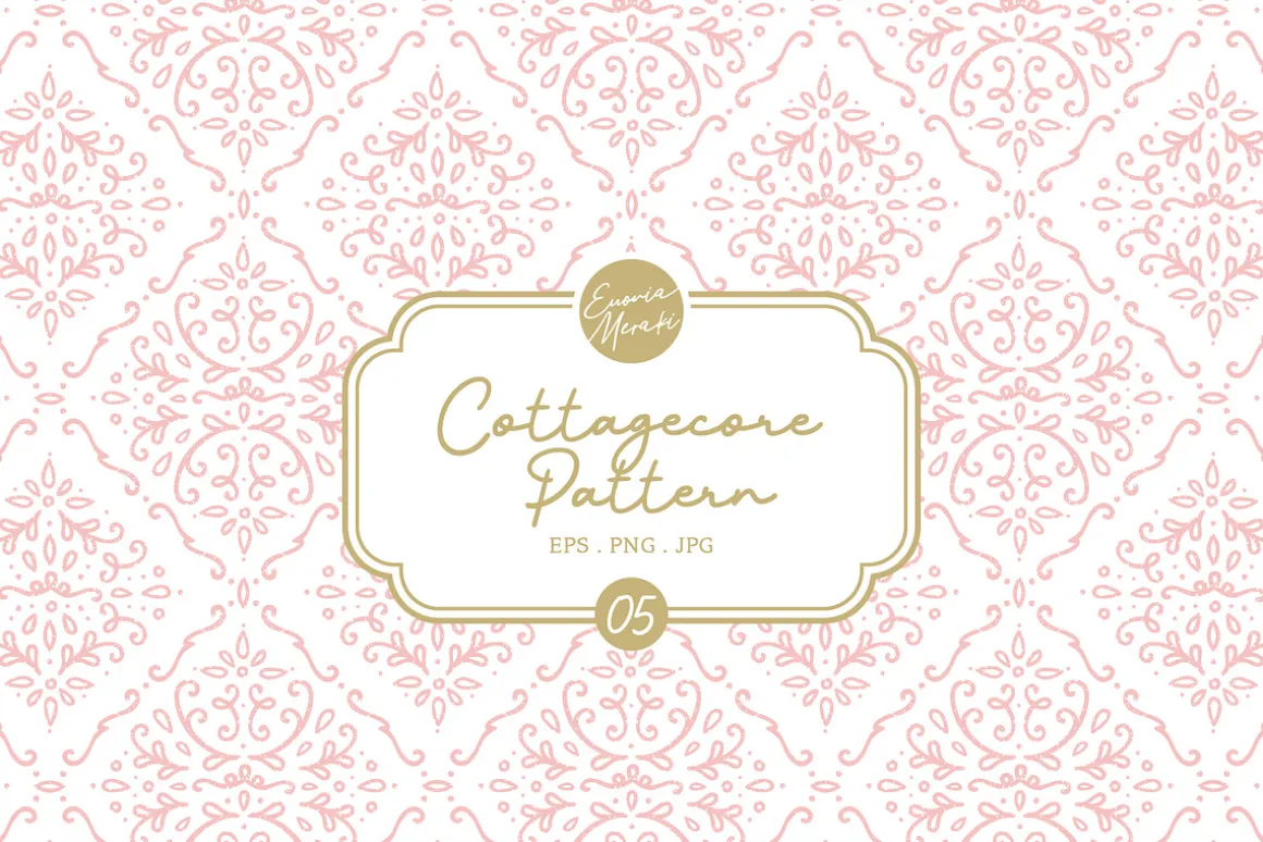 Cottagecore Pattern 5 Romantic Tiles