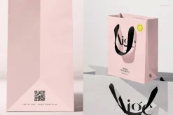 Cotton Handle Paper Gift Bag Mockup