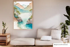 Cougar Landscape Printable Wall Art