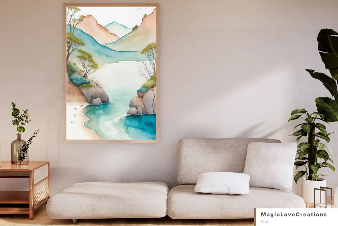 Cougar Landscape Printable Wall Art
