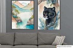 Cougar Landscape Printable Wall Art