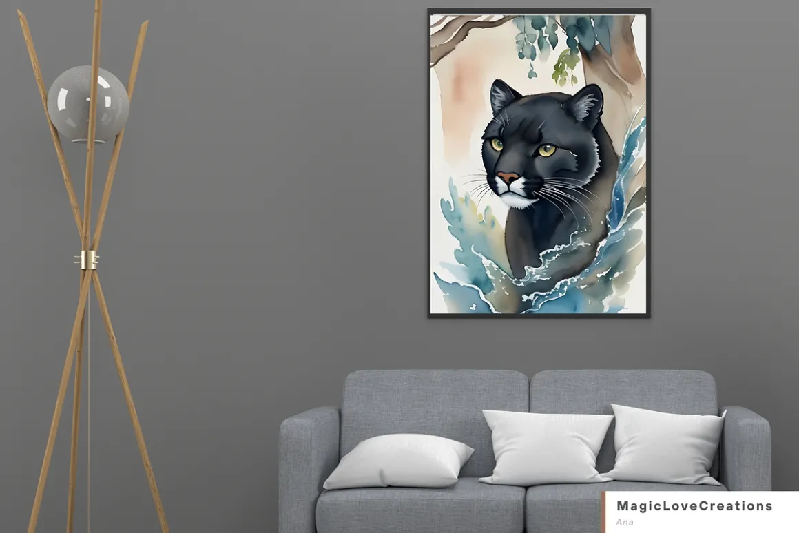 Cougar Landscape Printable Wall Art