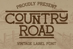 Country Road Vintage Label Font