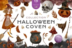 Coven Halloween Clipart Collection