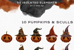 Coven Halloween Clipart Collection