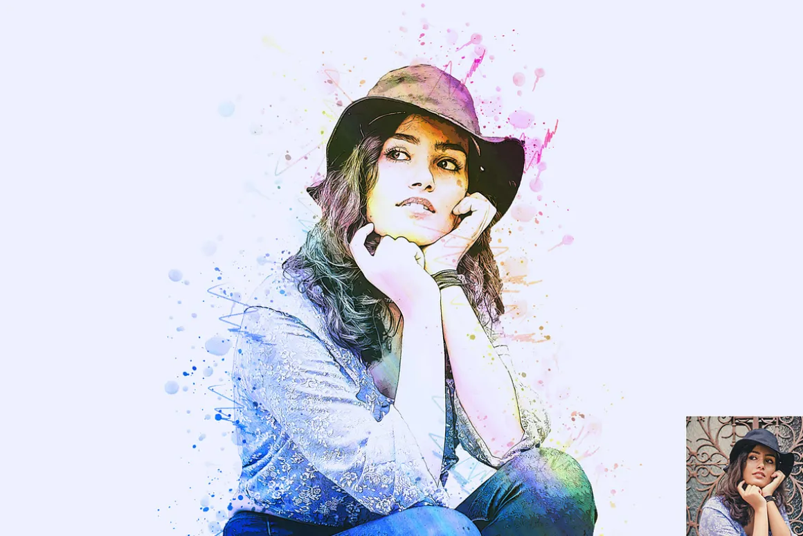 Cover Portrait Photoshop Action