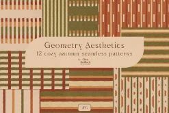 Cozy Geometric Seamless Patterns Set