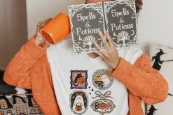 Cozy Halloween Frames PNG Clipart