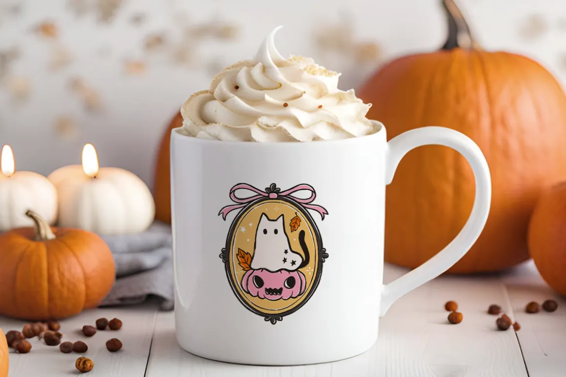 Cozy Halloween Frames PNG Clipart