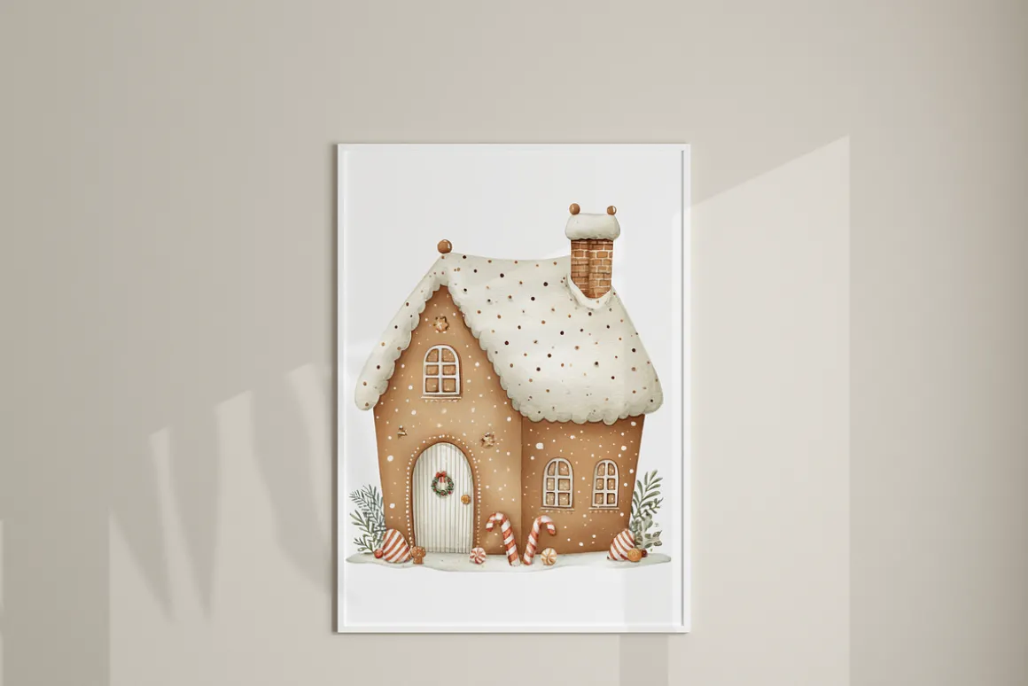 Cozy White Christmas Clipart Set