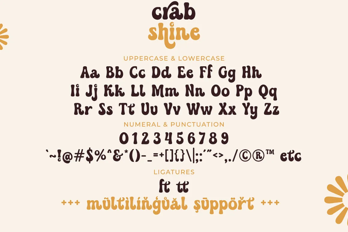 Crab Shine - Cool Retro Font