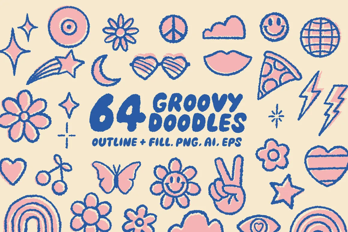 Crazy Diamond Fonts + Doodles