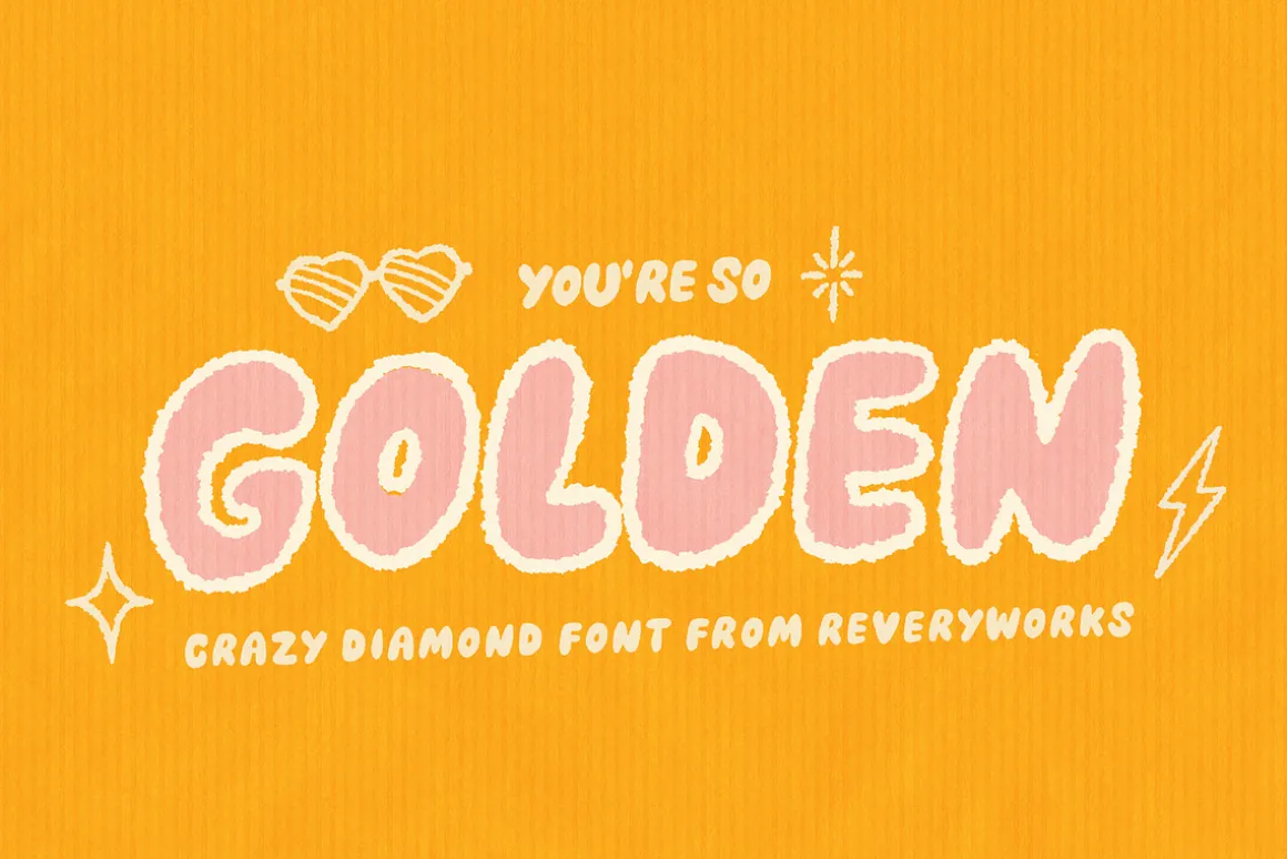 Crazy Diamond Fonts + Doodles
