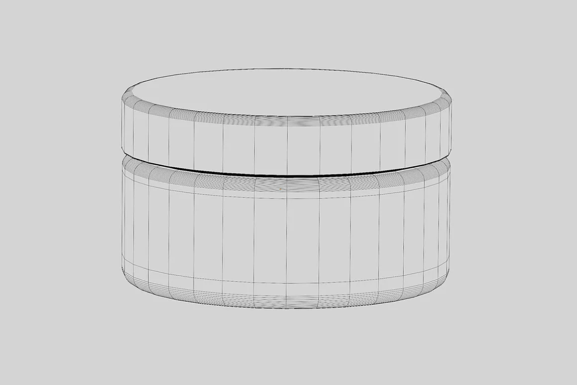 Cream jar 3d model