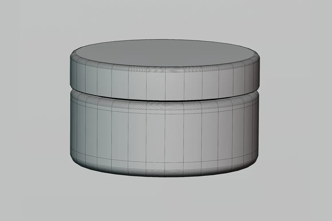 Cream jar 3d model