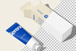 Cream Tube Mockup 2 Views