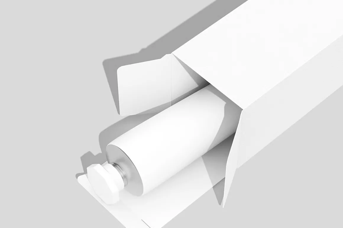 Cream Tube Mockup 2 Views