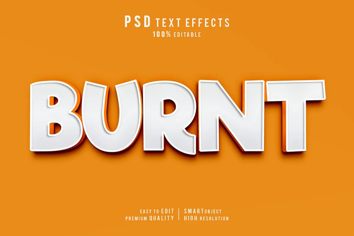 Creative Bold 3d text effects