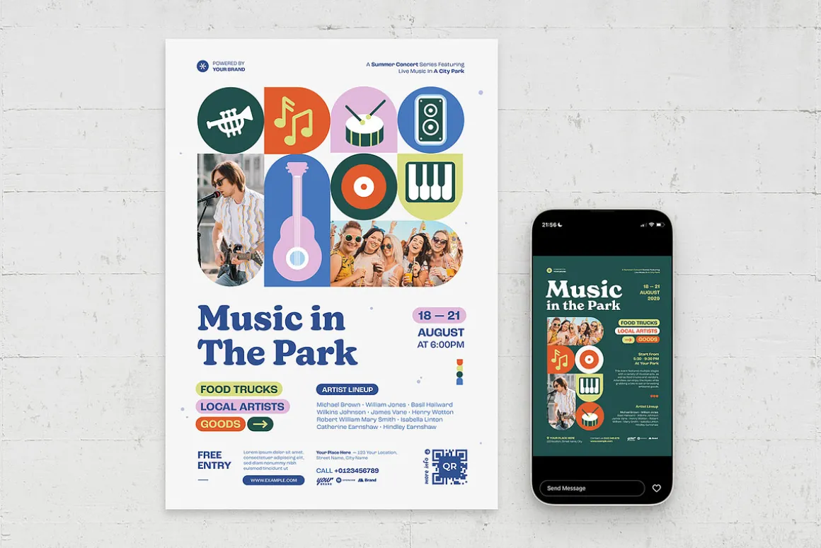 Creative Music Event Flyer Template