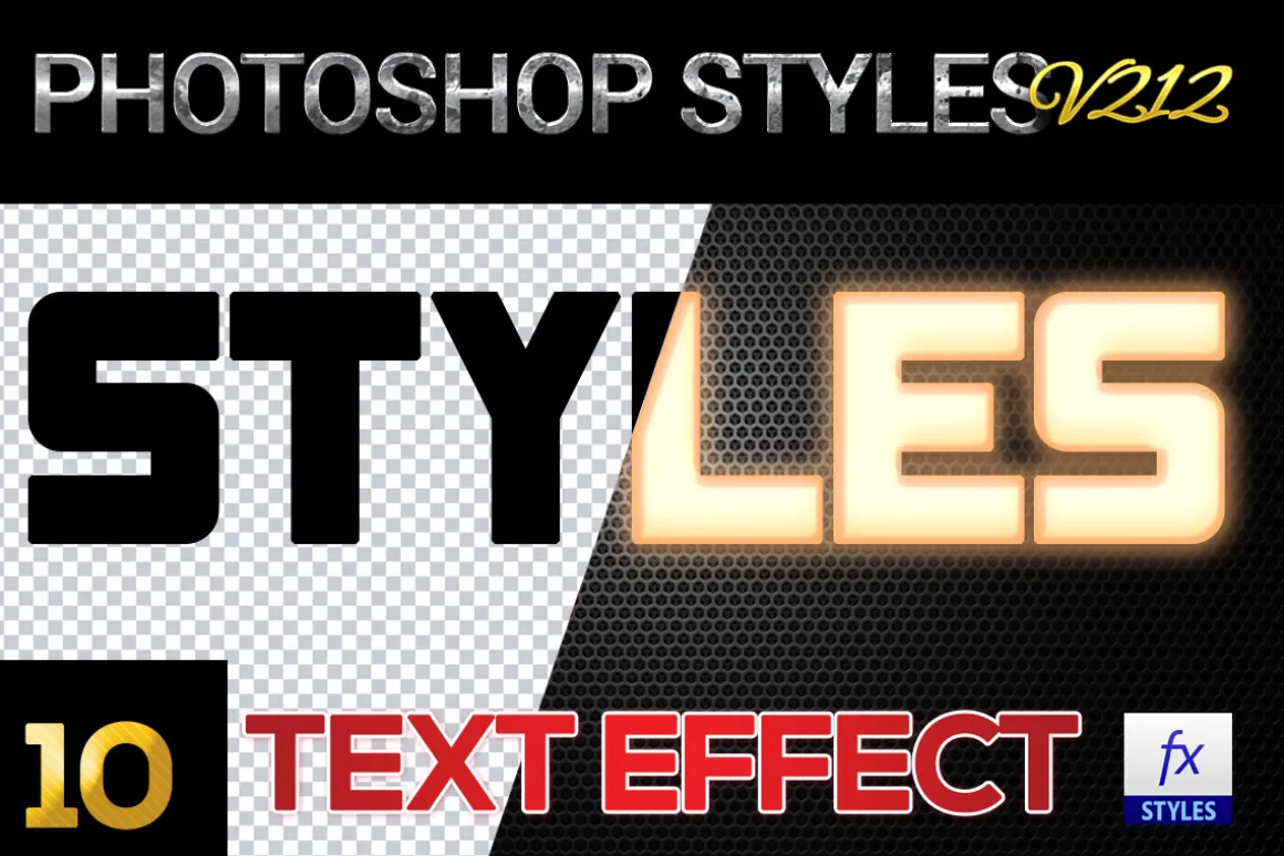 10 creative Photoshop Styles V212