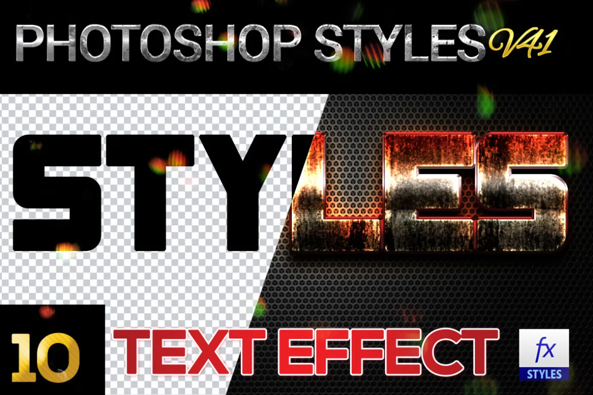 10 creative Photoshop Styles V41
