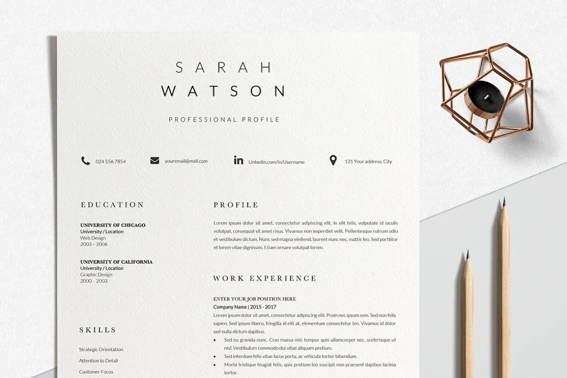 Creative Resume Design Professional