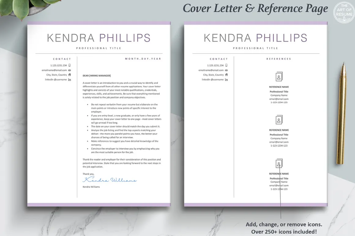 Creative Resume Template Word CV