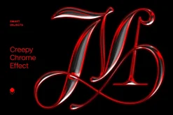 Creepy Chrome Text & Logo Effect
