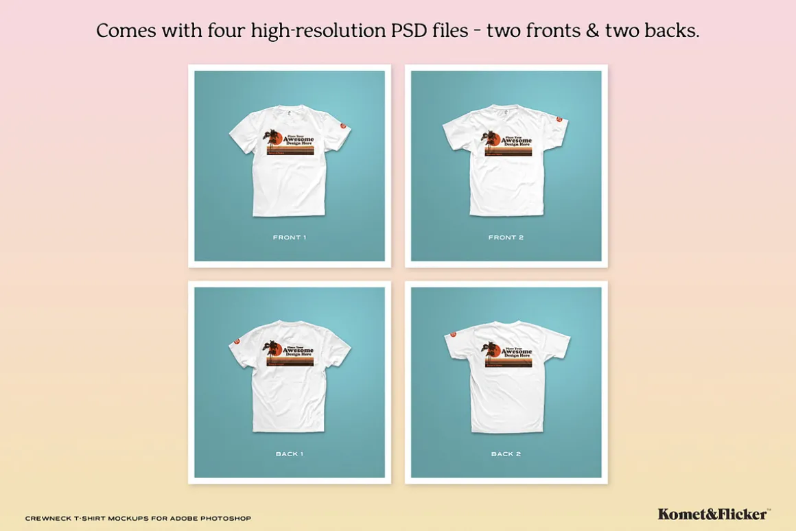 Crewneck T-Shirt Mockups