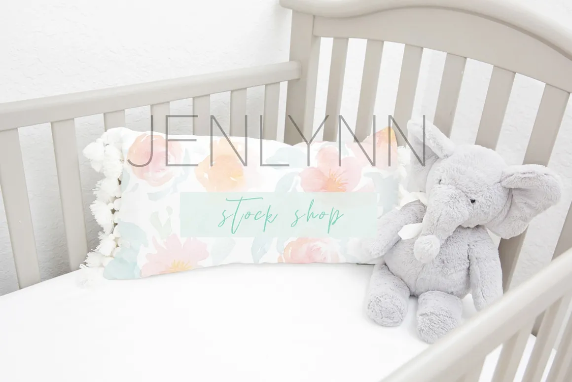 Crib Pillow Mockup, PSD