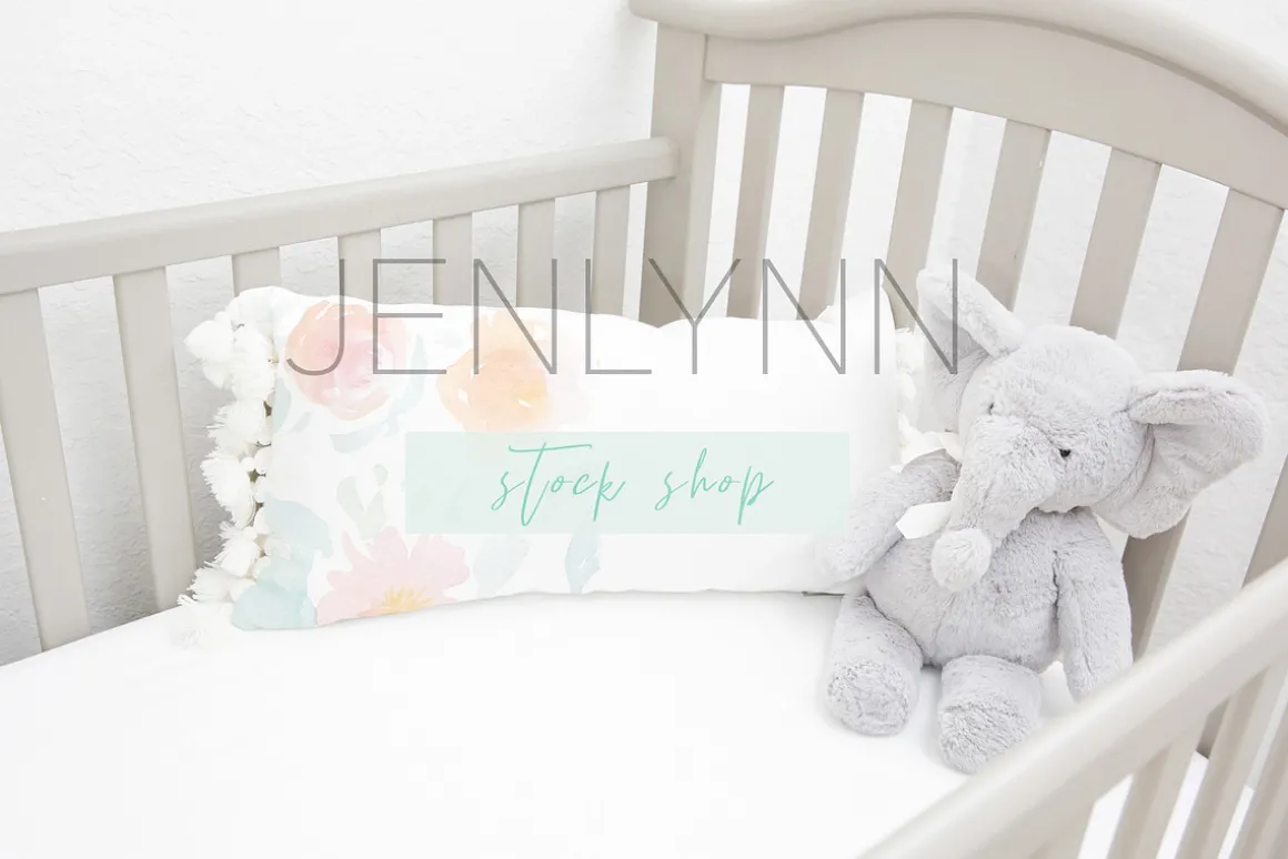 Crib Pillow Mockup, PSD