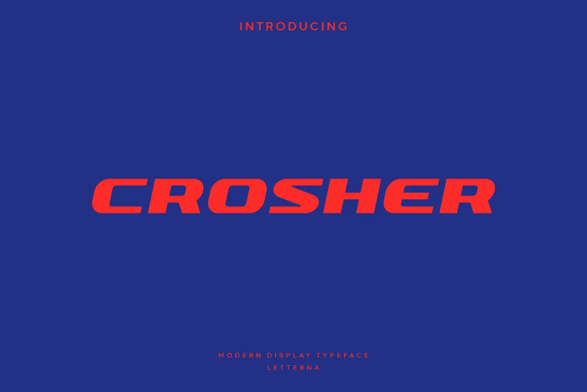 Crosher - Modern Sport Typeface