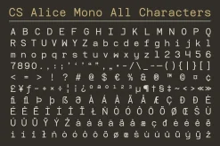 CS Alice Mono – Monospaced Font