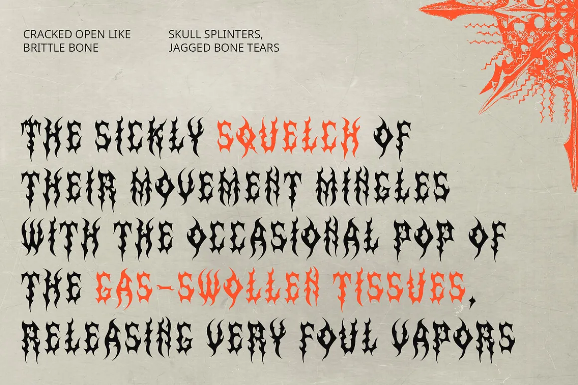 CS Wildfire – Black Metal Font