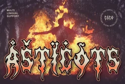 CS Wildfire – Black Metal Font