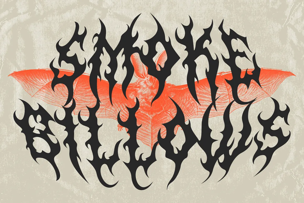 CS Wildfire – Black Metal Font