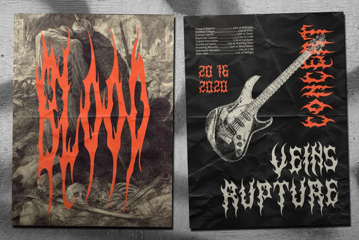 CS Wildfire – Black Metal Font