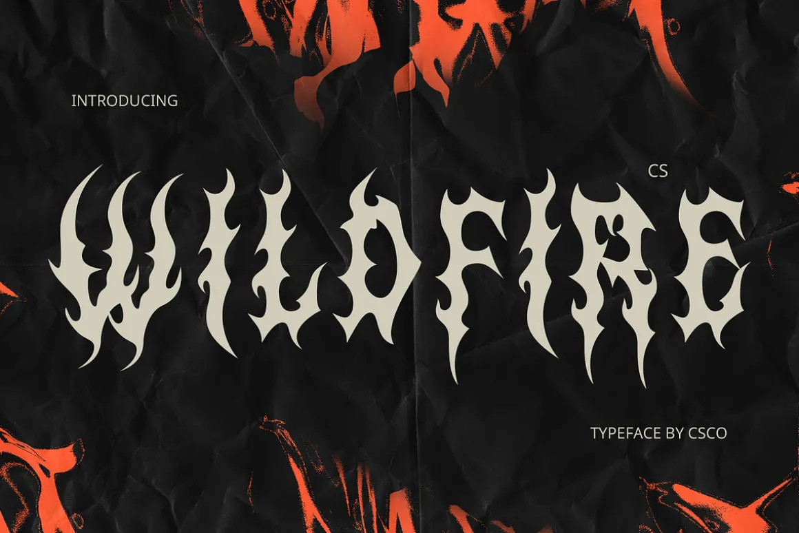 CS Wildfire – Black Metal Font
