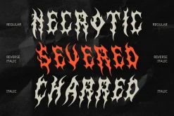 CS Wildfire – Black Metal Font