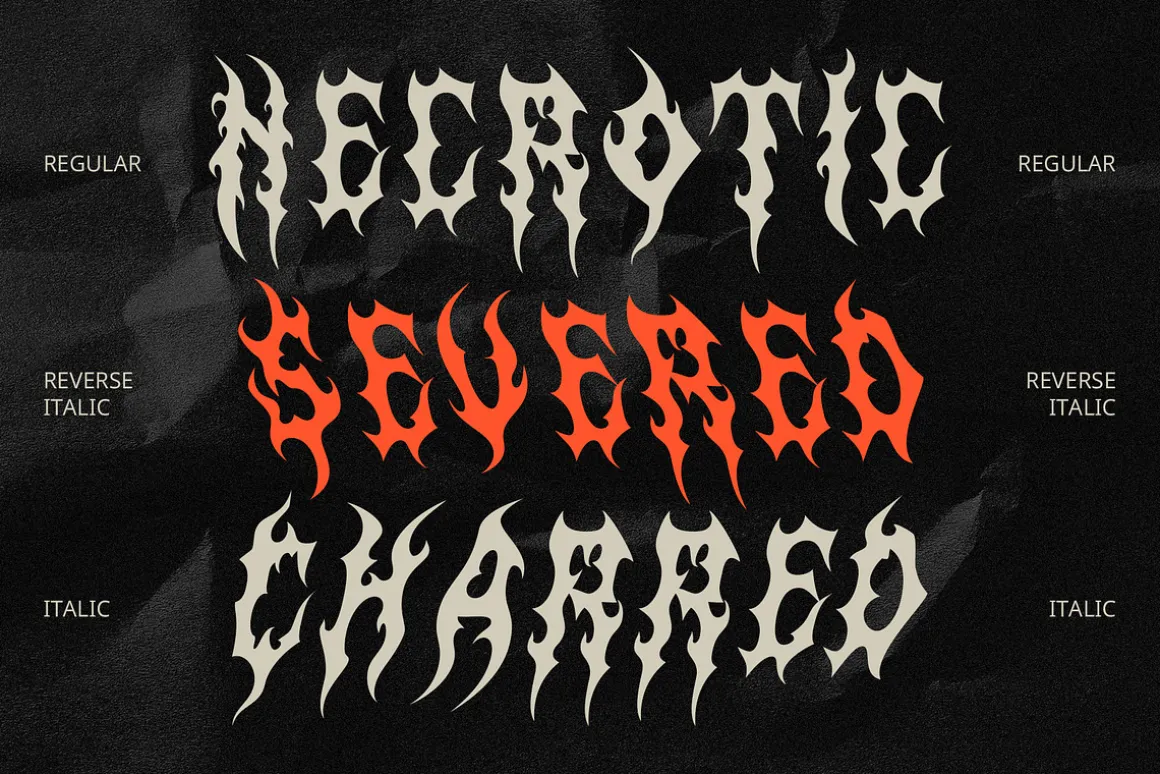 CS Wildfire – Black Metal Font